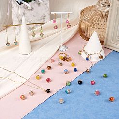 10Pcs Gemstone Charm Pendant Crystal Quartz Healing Natural Stone Pendants Buckle for Jewelry Necklace Earring Making Cra&nbsp;JX599C