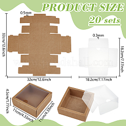 Foldable Square Paper Storage Gift Boxes&nbsp;LS-CON-WH0110-42C-03