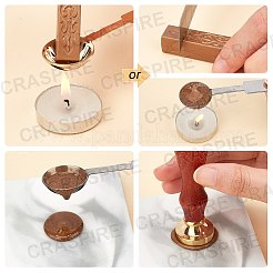 DIYスクラップブックキット  キャンドル入り  ステンレス鋼のスプーンとシーリングワックススティック  レッドオレンジ  9x1.1x1.1cm  20pc&nbsp;DIY-CP0002-71D