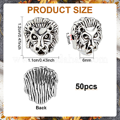50Pcs Tibetan Style Alloy Beads&nbsp;FIND-PH0038-16AS