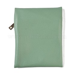 合成皮革ジュエリー収納ジッパーバッグ  ピアス用  リング  ブレスレット  長方形  ミックスカラー  14x12x0.7cm&nbsp;ABAG-G016-01D