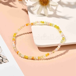 Faceted Round Glass Beads Stretch Bracelet for Teen Girl Women&nbsp;BJEW-JB07072-05