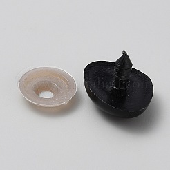 三角形の工芸品プラスチック人形の鼻  安全鼻  diyの人形のおもちゃの人形のプラシ天の動物の作成のため  ブラック  22x28x21mm&nbsp;DIY-WH20036-01B-02