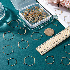80Pcs 2 Size 316 Stainless Steel Hoop Earring Findings&nbsp;STAS-BBC0003-21