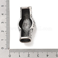Tibetan Style 304 Stainless Steel Slide Charms/Slider Beads&nbsp;STAS-L274-007AS