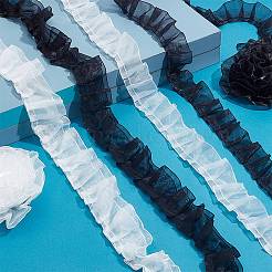 8 Yards 4 Styles  Double Layer Chinlon Lace Trim Fabric&nbsp;DIY-PH0023-61
