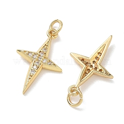 Easter Religion Brass Micro Pave Clear Cubic Zirconia Pendants&nbsp;KK-T085-18A-G