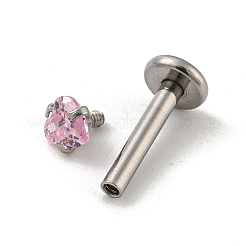 304 Stainless Steel Threaded Flatback Earrings&nbsp;LS-EJEW-NH0001-01C-01