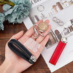 2 Sets 2 Colors PU Leather Keychain&nbsp;KEYC-GF0001-06B