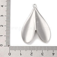 変色防止304ステンレススチールペンダント  ハートチャーム  ステンレス鋼色  39x27x4mm  穴：1.6mm&nbsp;STAS-D194-17S