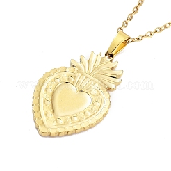 Sacred Heart 304 Stainless Steel Pendant Necklaces&nbsp;NJEW-G083-02B-G