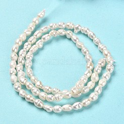 天然養殖淡水パールビーズ連売り  ライス  グレードA +  オールドローズ  4~4.5x3~3.5mm  穴：0.5mm  約80~81個/連  13.78''（35センチメートル）&nbsp;PEAR-E016-144