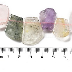 Natural Amethyst & Quartz Crystal & Rose Quartz & Prehnite & Citrine Beads Strands&nbsp;G-P528-K02-01