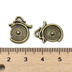 合金のチベット風チャーム  カドミウムフリー＆鉛フリー  フラットラウンド  アンティークブロンズ  17.5x14.5x2mm  穴：2.2x1.6mm  約1162個/1000g&nbsp;FIND-C043-016AB