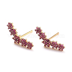 Flower Sparkling Cubic Zirconia Stud Earrings for Her&nbsp;ZIRC-C025-10G