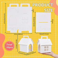 紙製の犬小屋  小道具の装飾のふりをする  ホワイト  100x120x180mm&nbsp;AJEW-WH0696-169D