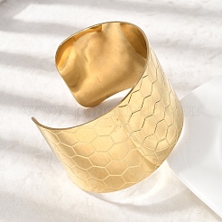 316L Surgical Stainless Steel Cuff Bangles&nbsp;BJEW-D454-01A-G