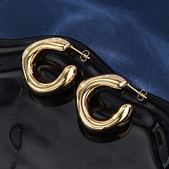C-Shaped 304 Stainless Steel Stud Earrings&nbsp;EJEW-A125-24G