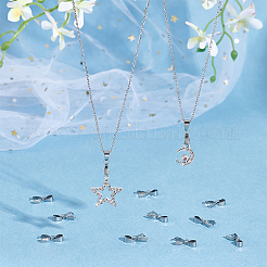201ステンレススチールペンダントピンチベイル60個  アイスピックピンチベイル  ステンレス鋼色  11x8x3mm  穴：4x3mm  ピン：0.5mm&nbsp;STAS-UN0049-40