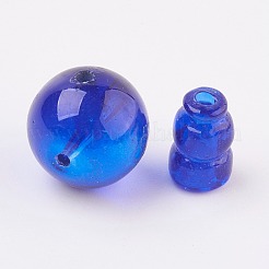 3穴のランプワークスのビーズ  Tドリルビーズ  ブッダ釈迦ビーズ  ミックスカラー  26mm  コー​​ン：約12x8~8.5mm  ラウンド：14mm  穴：2mm&nbsp;LAMP-K032-C