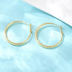 Brass Hoop Earrings for Women&nbsp;EJEW-A156-17C-G