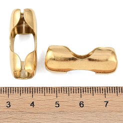 イオンプレーティング（IP）304ステンレススチールボールチェーンコネクター  ゴールドカラー  29.5x11mm  穴：7mm  10mmボールチェーンに適合&nbsp;STAS-Z084-02G
