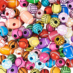 120個6スタイルアクリルビーズ  ミックスカラー  10.5~18x10~12mm  穴：3.5~4mm  20個/スタイル&nbsp;OACR-TA0003-78