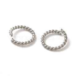 変色しない304ステンレススチールオープン丸カン  スパイラル  ステンレス鋼色  10x1.2mm  内径：7.5mm&nbsp;STAS-C085-01B-P