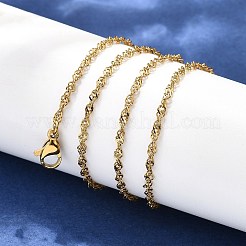 304 Stainless Steel Chain Necklaces&nbsp;MAK-N016-15G