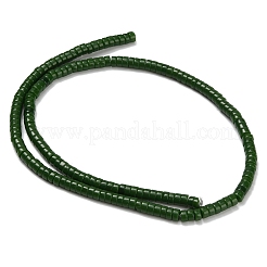天然石ホワイトジェイドビーズ連売り  ディスク  ヒシビーズ  染め  グリーン  4x2~2.5mm  穴：0.7mm  約158~160個/連  14.96''~15.16''（38~38.5センチメートル）&nbsp;G-Z110-A13-2x4mm-01