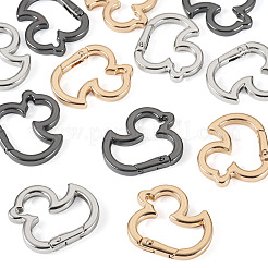 12Pcs 3 Colors Alloy Spring Gate Rings&nbsp;FIND-TA0010-06