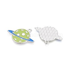 合金エナメルスポーツペンダント  ピックルボールチャーム  プラチナ  21x30x1mm  穴：1.8mm&nbsp;ENAM-T022-75P