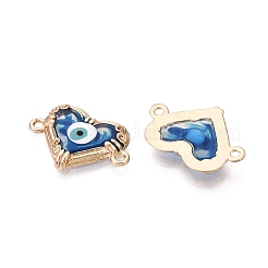 Alloy Enamel Blue Evil Eye Links Connector Charms with Resin&nbsp;ENAM-N071-03A-G