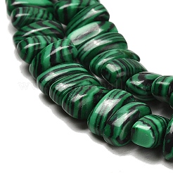合成マラカイトビーズ連売り  長方形  9x4x4.5mm  穴：1mm  約93個/連  15.28インチ（38.8cm）&nbsp;G-Q167-B21-01