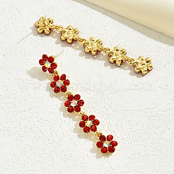 Real 18K Gold Plated Brass Micro Pave Cubic Zirconia Dangle Stud Earrings for Women&nbsp;TR0164-1