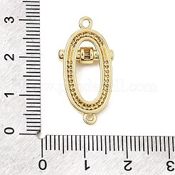 Brass Micro Pave Clear Cubic Zirconia Connector Charms&nbsp;CU-CBA3C32-23G