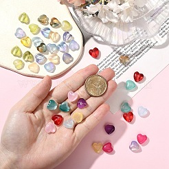 20Pcs Transparent Spray Painted Glass Beads&nbsp;GLAA-YW0004-79A