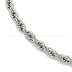 3MM 201 Stainless Steel Rope Chain Bracelets for Women&nbsp;BJEW-R318-01P-1