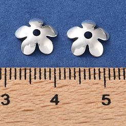 真鍮製ビーズキャップ  花  カドミウムフリー＆鉛フリー  ラックめっき  長持ちメッキ  銀  9x9x2mm  穴：1.5mm&nbsp;KK-C260-10S