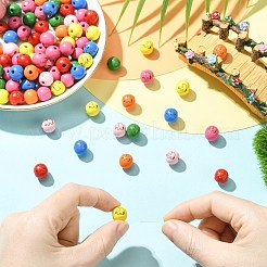 Engraving Wood Beads&nbsp;WOOD-CJZ0001-02