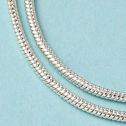 Brass Round Snake Chain Necklace Making&nbsp;KK-F763-07P