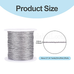 2 Rolls Round PET Metallic Thread&nbsp;MCOR-TADJ0001-01D-02
