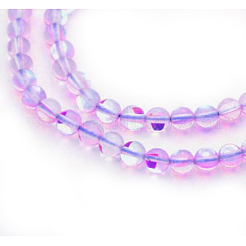 Round Synthetic Moonstone Beads Strands&nbsp;G-M210-6mm-09