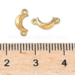 304ステンレススチール三日月リンクコネクタチャーム  イオンプレーティング（ip）  18KGP本金メッキ  10.5x5x2mm  穴：0.8mm&nbsp;STAS-D211-02G