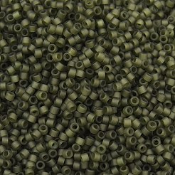 MIYUKIデリカビーズ  シリンダー  日本製シードビーズ  11/0  (db2404)マット透明ダークオリーブ  1.3x1.6mm  穴：0.8mm  約1800個/9g&nbsp;LS-X-SEED-J020-DB2404