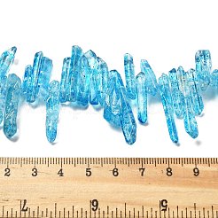 Natural Crackle Quartz Crystal Dyed Beads Strands&nbsp;G-I345-03B