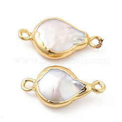Baroque Natural Keshi Pearl Connector Charms&nbsp;PEAR-P004-44KCG