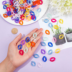 400Pcs 10 Colors Acrylic Linking Rings&nbsp;FIND-DC0001-44