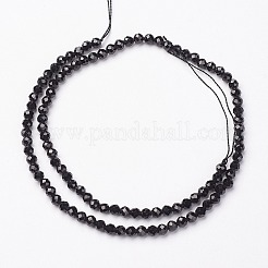Natural Black Spinel Bead Strands&nbsp;X-G-P213-13-2mm