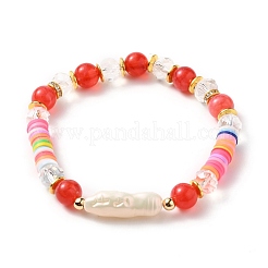 Multi-layered Stretch Beaded Bracelets Sets&nbsp;BJEW-JB05756-01